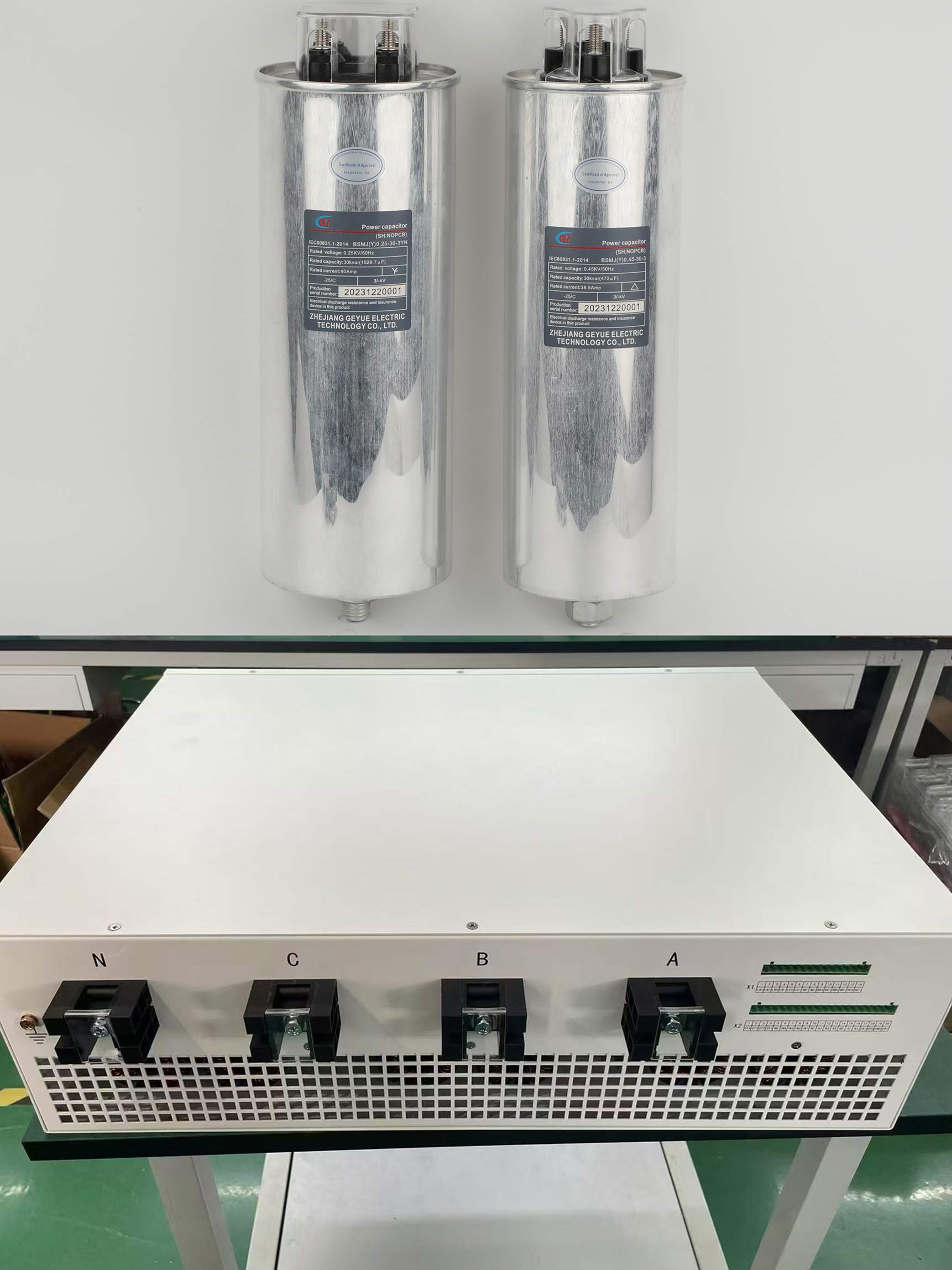 ¿Pueden los filtros activos y los bancos de condensadores pasivos funcionar juntos en un sistema híbrido y cuáles son los beneficios?