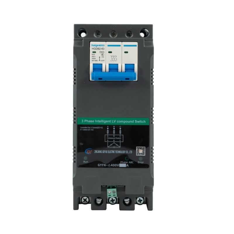 GYFK-Δ400V Compensación trifásica MCB DZ47 Tres fase Interruptor de compuesto de bajo voltaje inteligente