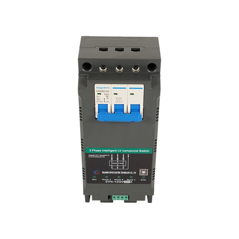 Compensación de fase dividida GYFK-Y250V MCB DZ47 Interruptor de compuesto de bajo voltaje inteligente trifásico trifásico